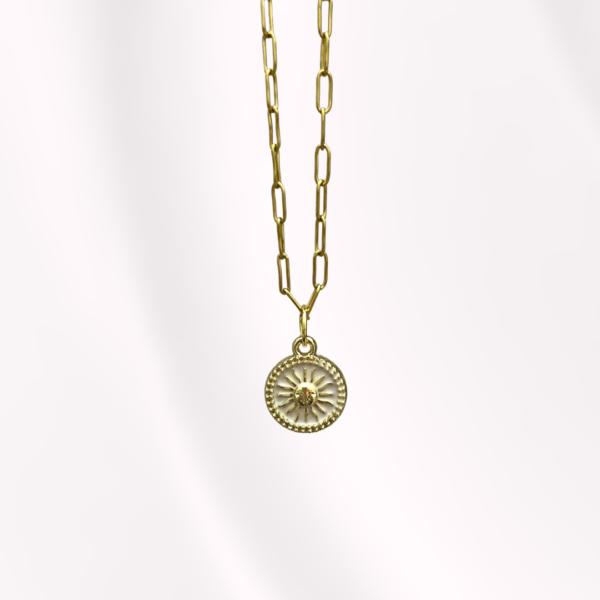 Atelier D7 Charm nyaklanc Sun white gold chain