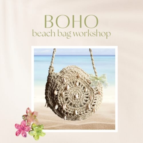 Boho beach bag workshop Atelier D7 Budapest
