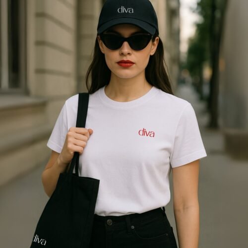 Diva hímzett pamutpóló - Image 2