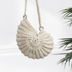 Horgolt kagyló táska (3 színben)