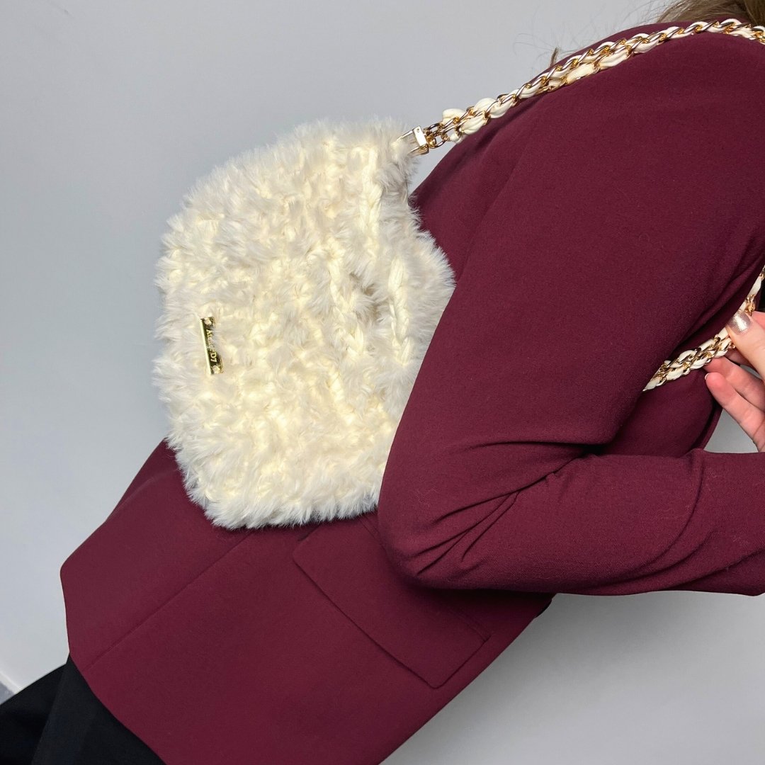 Szőrös horgolt táska több színben - Image 5